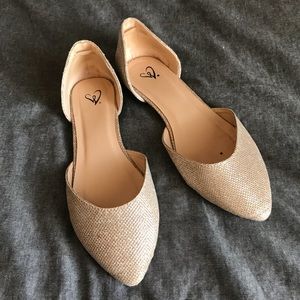 Gold Sparkly Flats